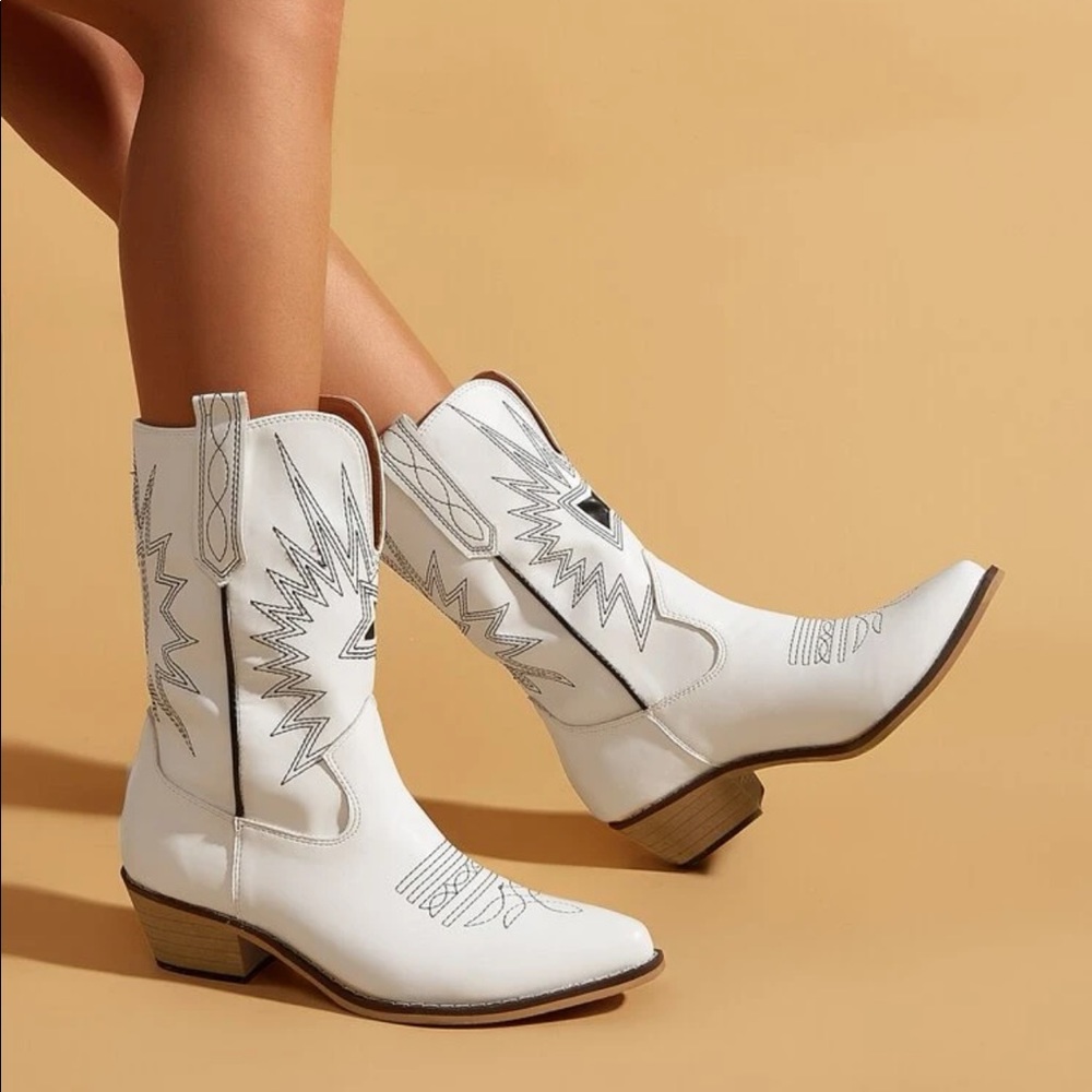 White cowboy boots
